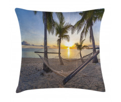 Paradise Beach Palms Pillow Cover