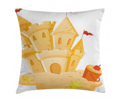 Sand Castle Kingdom Summer Pillow Cover