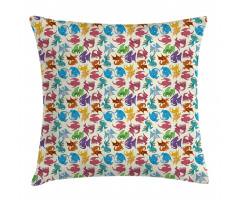 Children Pattern Colored Pillow Cover