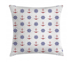 Anchors and Ship Wheels Pillow Cover