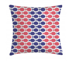 Nautical Fish Theme Design Pillow Cover