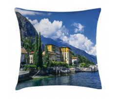 Landscape of Lake Como Pillow Cover