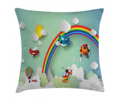 Rainbow Sunny Sky Baby Pillow Cover