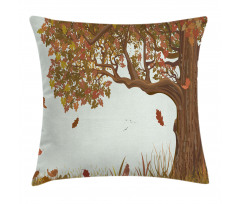 Deciduous Oak Leaves Pillow Cover