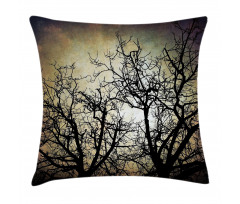 Grunge Branches Twilight Pillow Cover