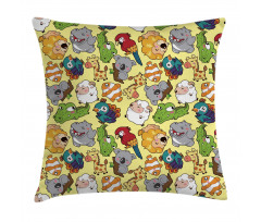 Hippo Giraffe Koala Pillow Cover