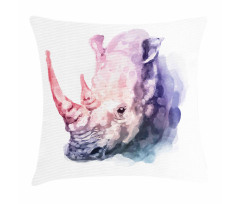 Safari Animal Rhino Pillow Cover