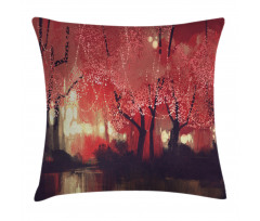 Charming Mist Forest Pillow Cover