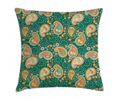 Folkloric Paisley Flowers Pillow Cover