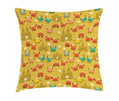Crab Shell Sand Castle Pillow Cover