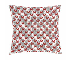 Illustration of Crab Pillow Cover