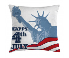 Lady Liberty Design Pillow Cover