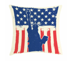 Grunge Flag Design Pillow Cover