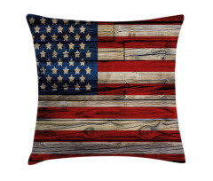 Wood Planks Flag Pillow Cover