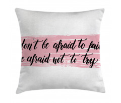 Try Motivation Words Pillow Cover