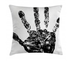Grunge Motley Hand Stamp Pillow Cover