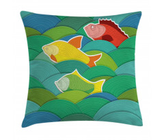 Sea Marine Waves Funky Pillow Cover