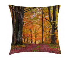 Shady Deciduous Trees Pillow Cover