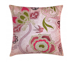 Swirl Leaf Lines Bohem Pillow Cover