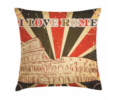 Italian Rome Lettering Pillow Cover