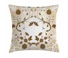 Swirled Petals Leaves Pillow Cover