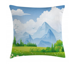Summer Meadow with Daisy Pillow Cover