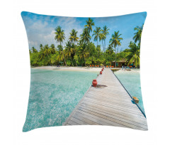 Maldives Island Beach Pillow Cover