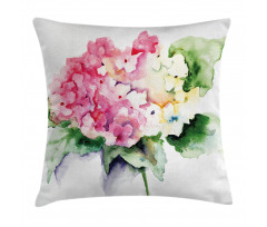 Hydrangea Flower Bouquet Pillow Cover