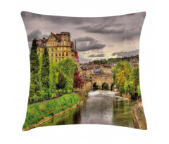 View of Bath River Pillow Cover