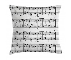 Notes on the Clef Pillow Cover