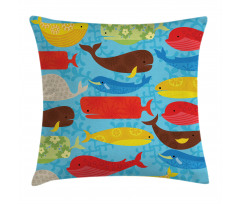 Deep Ocean Animals Pillow Cover