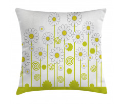 Daisises Flowers Garden Pillow Cover