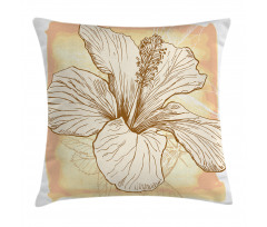 Large Hibiscus Flower Petals Pillow Cover