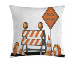Traffic Warning Pillow Cover