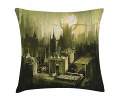 Gothic Dark City Scenery Pillow Cover