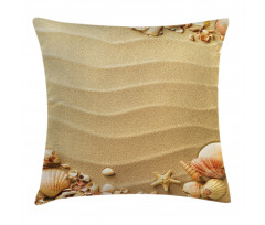 Sand with Sea Shells Pillow Cover