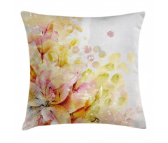 Lilies Flowers Buds Pillow Cover