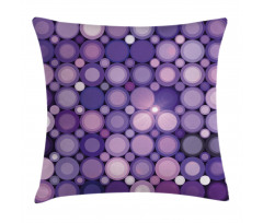 Geometric Violet Circles Pillow Cover