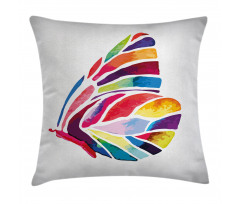 Colored Butterfly Pillow Cover