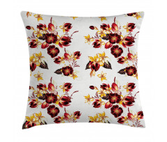 Seamless Floral Design Pillow Cover