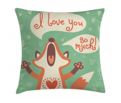 Fox Humor Romance Pillow Cover