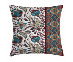 Ornate Floral Border Pillow Cover