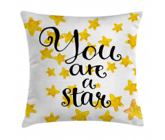 Motivational Star Phrase Pillow Cover