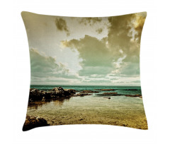Ocean Island Scenery Pillow Cover