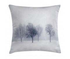 Winter Leafless Forest Pillow Cover