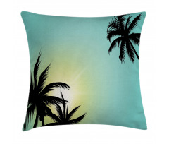 Hawaiian Miami Beach Sun Pillow Cover