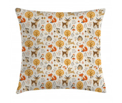 Baby Owls Deers Birds Pillow Cover