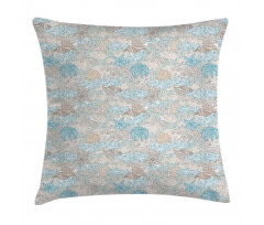 Pastel Toned Seashells Pillow Cover