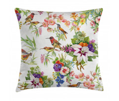 Exotic Spring Flowers Pillow Cover