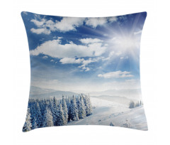 Idyllic Snow Mountain Pillow Cover